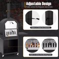 thumbnail image 3 of Laicejoy Outdoor Pizza Oven, Multi-fuel Pizza Maker w/ 12" Pizza Stone, Pizza Peel, 2 Cooking Grills & Thermometer, Portable Pizza Stove, 3 of 8