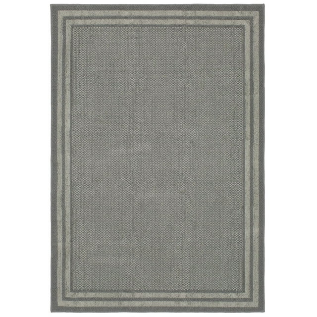 hometrends Grey Remix Polyester Accent Rug