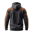 thumbnail image 4 of cocolona Womens and Mens Zip Hoodies Long Sleeve Drawstring Hooded Sweatshirts Fall Winter Fashion Color Block Pullover Hoodie with Pockets, 4 of 7