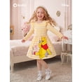 thumbnail image 6 of Disney Toddler Baby Girls Winnie the Pooh Piglet Yellow Stripe Ruffle Graphic Birthday Gifts Dress, 6 of 9