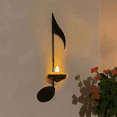 thumbnail image 6 of C-Candle Holder Wall-Mounted, Handmade Metal Musical Note Key Shape,Tea Light Display Stand Home Decor, 6 of 8
