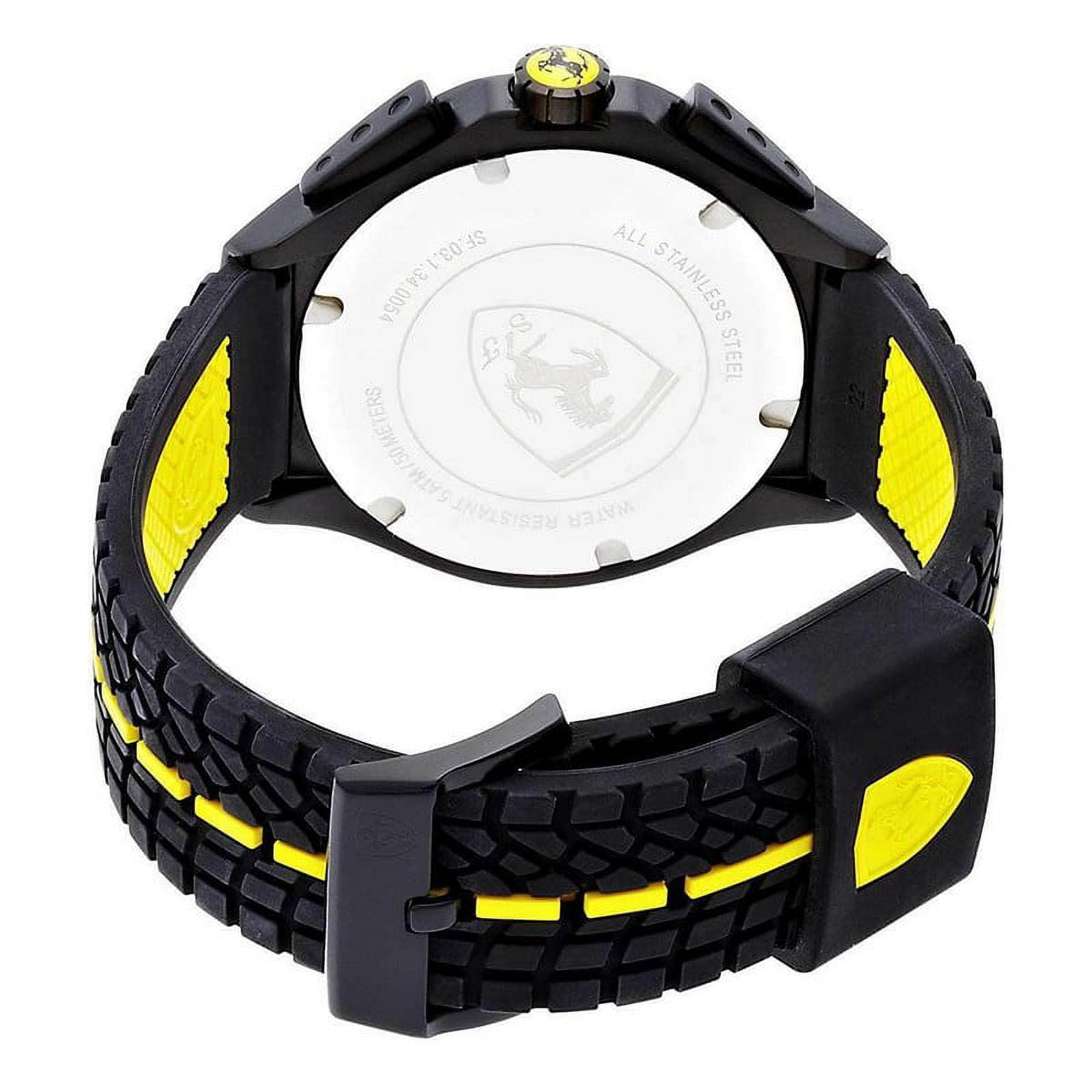 Ferrari Men's 0830078 Race Day Black and Yellow Dial Chrono Watch