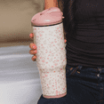 thumbnail image 6 of HydroJug Ease2o Insulated Stainless Steel Water Bottle with Straw & Chug Lid, Leak-Resistant, Cup Holder Friendly – 40oz, Magnolia, 6 of 7