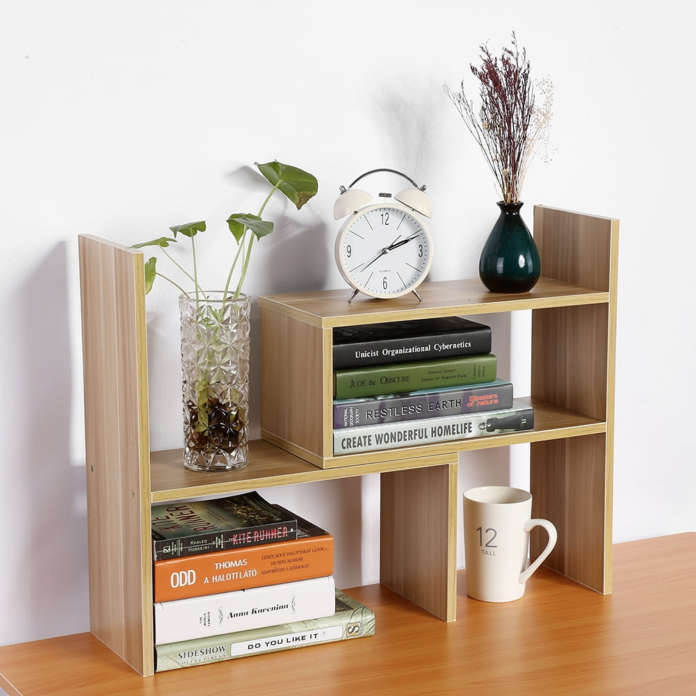 Light Wood Diy Wood Table Desktop Storage Rack Display Shelf