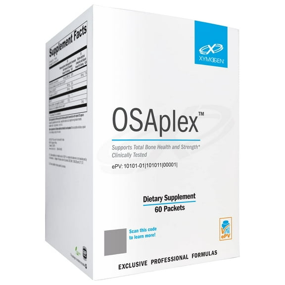 XYMOGEN OSAplex - Clinically Tested Microcrystalline Hydroxyapatite Concentrate MCHC, Calcium   Vitamin D3 - Supports Bone Collagen Formation, Bone Mineral Density   Strength (60 Packets)