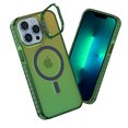 thumbnail image 1 of Funda Case Carcasa Tornasol Color Verde Con Soporte Premium Para iPhone 13 PRO MAX Compatible Con Magsafe, 1 of 7