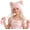 Pink, variant on Cute Plush Cat Hat, Winter Warm Fluffy Ear Headwear, Plush Cosplay Costume Head Accessories
