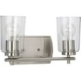 thumbnail image 6 of Progress Lighting Adley 2-Light Bath Wall Light, Black, Clear Glass Shades, 6 of 11