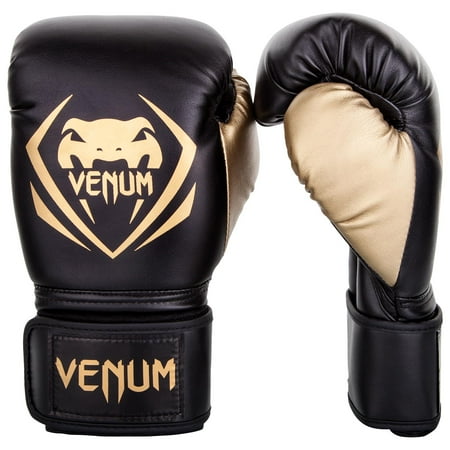 UPC: 3611441504575 | Venum Contender Hook and Loop Training Boxing Gloves – 16 oz. – Black/Gold