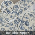 thumbnail image 7 of Blue Flowers Throw Pillow Cover 24 x 36 Inch Decorative Pillow Cover Retro Rustic Botanical Floral Leaves Vines Lumbar Pillowcase Seasonal Rectangle Cushion Case for Couch Sofa Bed Living Room, 7 of 7