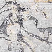 TOWN & COUNTRY LUXE Opaline Bold Marble Runner Area Rug with Glam Metallic Ribbed Texture Pile, Charcoal Grey, 1'9"x7'2"