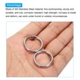 thumbnail image 4 of Uxcell 1" Metal O Rings, 12 Pcs 304 Stainless Steel Smooth Round Rings for Bags, Belts, 3mmx25mm, 4 of 5