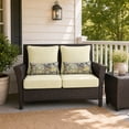 thumbnail image 4 of BPS 22x24x5 inch Outdoor Deep Seat Cushion, Water-Resistant Patio Furniture Cushions for Outdoor Chairs, Sofa, Couch, 2-Piece, Pale Yellow, 4 of 9