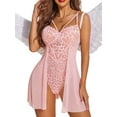 thumbnail image 2 of Avidlove Women Lingerie Bodysuit Lace Floral Snap Crotch Chemise Nighty Nightwear, 2 of 4