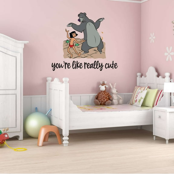 Children You're like really Cute Adorable Cartoon Wall Decal Decoration Cute Friendship Inspirational Quote Decor Lasts Years and Easily Removable - Size: 30 In(W) x 27 In(H)
