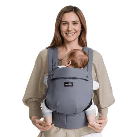 Momcozy Baby Carrier for Newborn to Toddler, Ergonomic, Cozy and Lightweight,  Carrier for 6-43.99 lbs Easy to Wear Hands Free Enhanced Lumbar Support