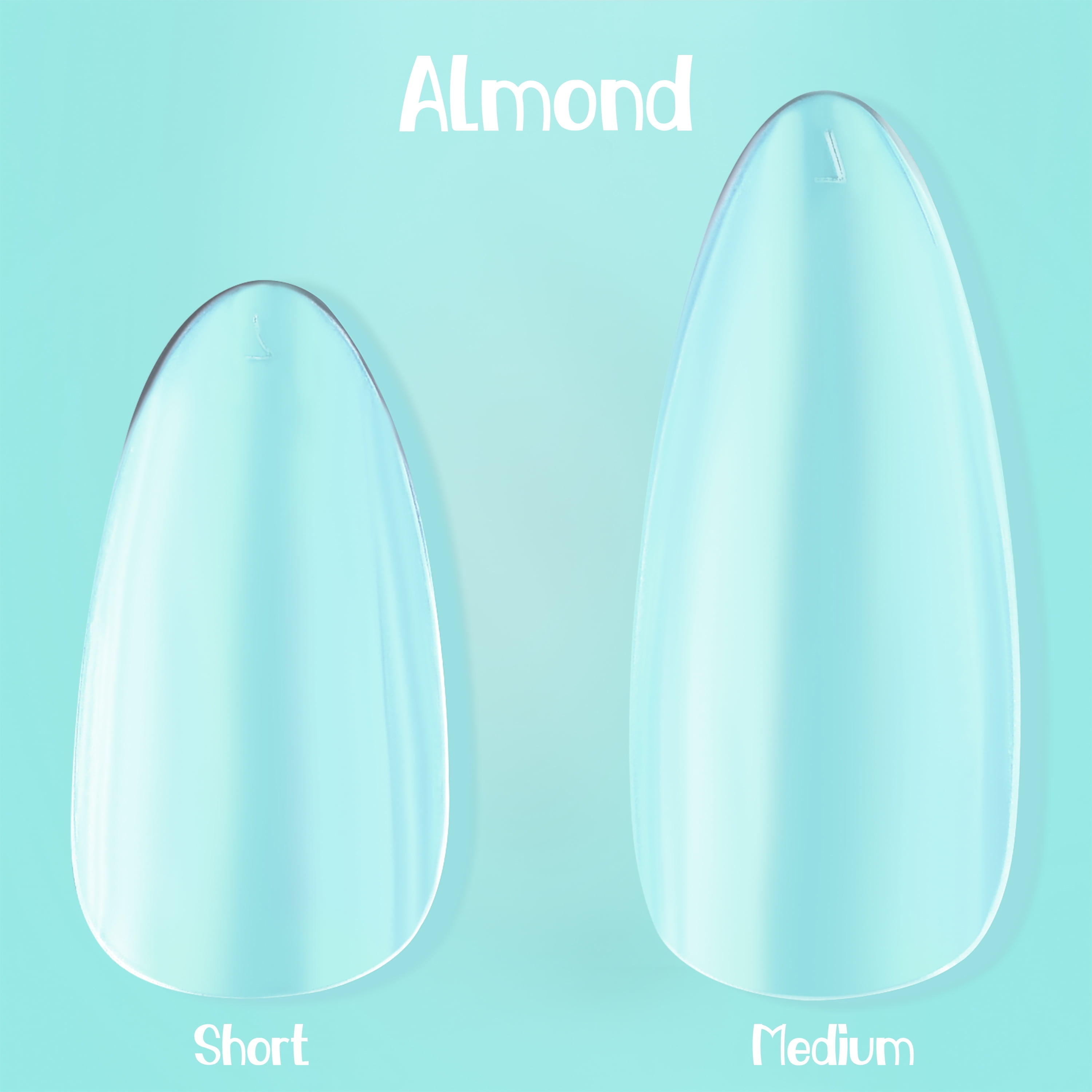 NABulous™ Clear Almond Medium Soft Gel Nail Starter Kit: Professional DIY Manicure (Kit Almond Medium)