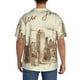 thumbnail image 3 of Fotbe New York Camisa Estampada de Manga Corta para Hombre, Casual de Verano, Estilo Playero, Sin Arrugas-Large, 3 of 5