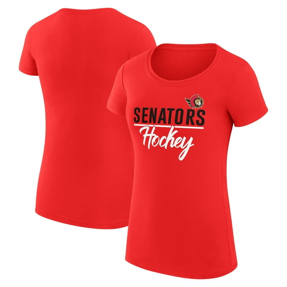 Women's G-III 4Her by Carl Banks Red Ottawa Senators Super-Slim Fit Lightweight Team Sport T-Shirt