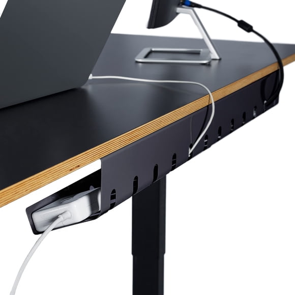 Juego de 3 unidades PAMO de gestión de cables para colocar debajo del escritorio con bridas