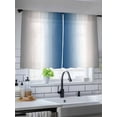 thumbnail image 5 of Sheer Curtains 45 inches Long, Abstract Dark Gray Lake Blue Gradient Ombre Light Filtering Sheer Window Curtains Rod Pocket Voile Drapes for Bedroom Living Room, 52"W x 45"L 2 Panels, 5 of 7