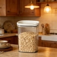 thumbnail image 4 of Transparent Airtight Food Storage Containers, Plastic Kitchen Jars for Snacks, Grains, Pantry Organization, Set of 4, 4 of 6