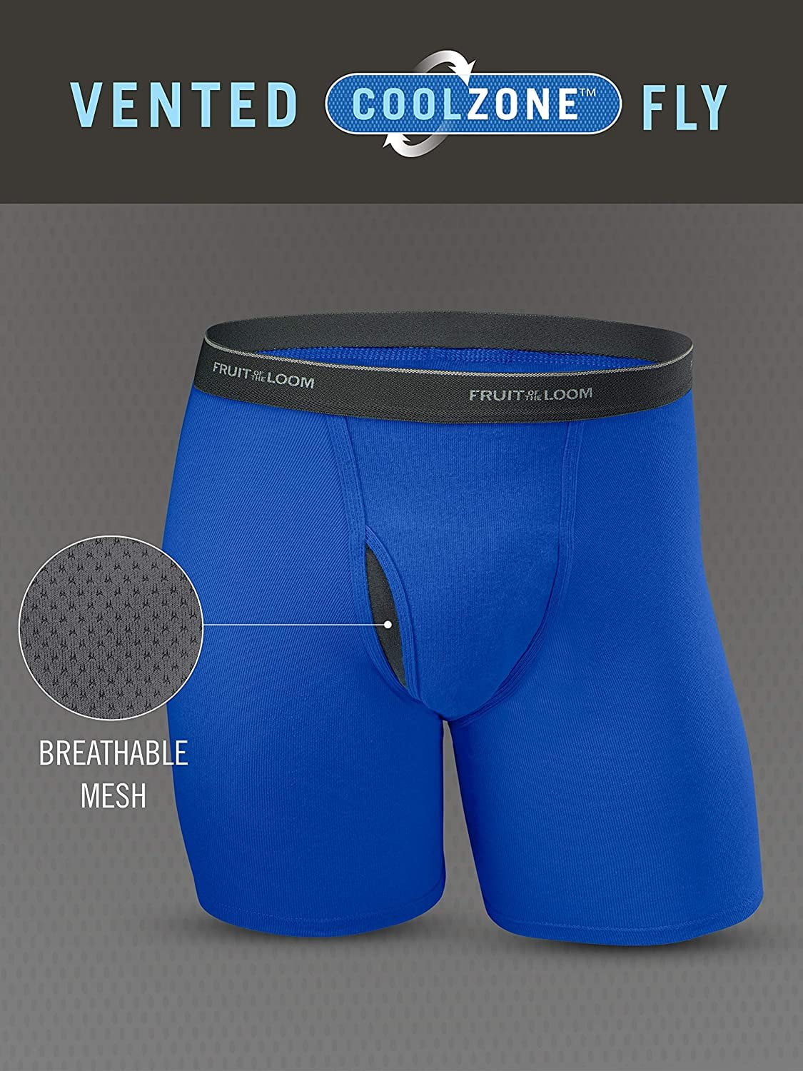 Fruit of the Loom sous-vêtements Respirants avec Technologie Tri-Cool  Boxeur ajusté Homme