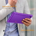 thumbnail image 2 of Fintie Silicone Case for Samsung Galaxy Tab A8 10.5 inch 2022 Model (SM-X200/X205/X207), Honey Comb Series Kids Friendly Light Weight Shock Proof Protective Cover, Purple, 2 of 9