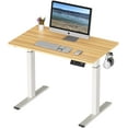 thumbnail image 1 of SHW Memory Preset Electric Height Adjustable Standing Desk, 40 x 24 Inches, Oak, 1 of 2