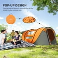thumbnail image 4 of Outsunny 4 Person Camping Tent Automatic Pop Up Tent with Carry Bag Doors, 4 of 10