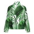 thumbnail image 6 of Jackets for Women Winter Coat Jackets Flannel Stand Collar Jacket(Palm Leaf Realistic Vivid Leaves of Palm Tree,Size:S-4XL), 6 of 7