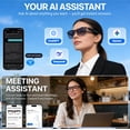 thumbnail image 3 of AI Smart Glasses for Men Women, Deepseek R1 & Gemini-2.5 AI Assistant, 164 Languages Support, Bluetooth 5.3, Music Playback, Hands-Free Calling, IP67 Waterproof, Physical Photochromic Lenses, 3 of 9