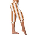thumbnail image 2 of XuJwPNcy Womens Capri Pants Casual Summer Stripe Print Elastic Waist Capris Soft Active Stretch Cinch Bottom Pants, 2 of 6