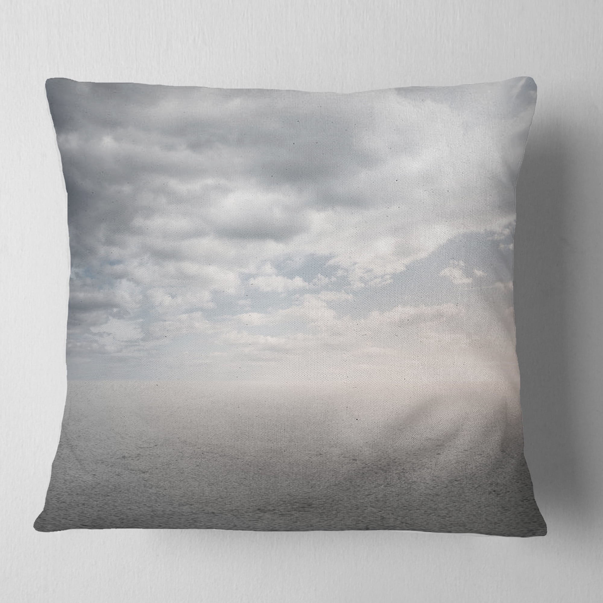 Designart Desert Land and Sky - Landscape Printed Throw Pillow - 16x16