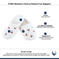 thumbnail image 5 of CTM  Cherry Plush Slippers Cozy Fuzzy Indoor Slip-On Shoes (Women), 5 of 5