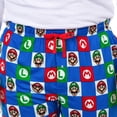 thumbnail image 3 of Super Mario Pajamas Men's Character Logo Checkered Lounge Sleep Pants, 3 of 5
