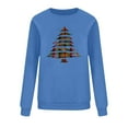 thumbnail image 6 of YUGYXL Christmas Sweatshirt Women Vintage Xmas Tree Print Shirt Plus Size Ugly Christmas Pullover Sweater Blue XXXL, 6 of 6