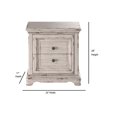 thumbnail image 6 of American Woodcrafters Providence Antique White Wood Two Drawer Nightstand, 6 of 8