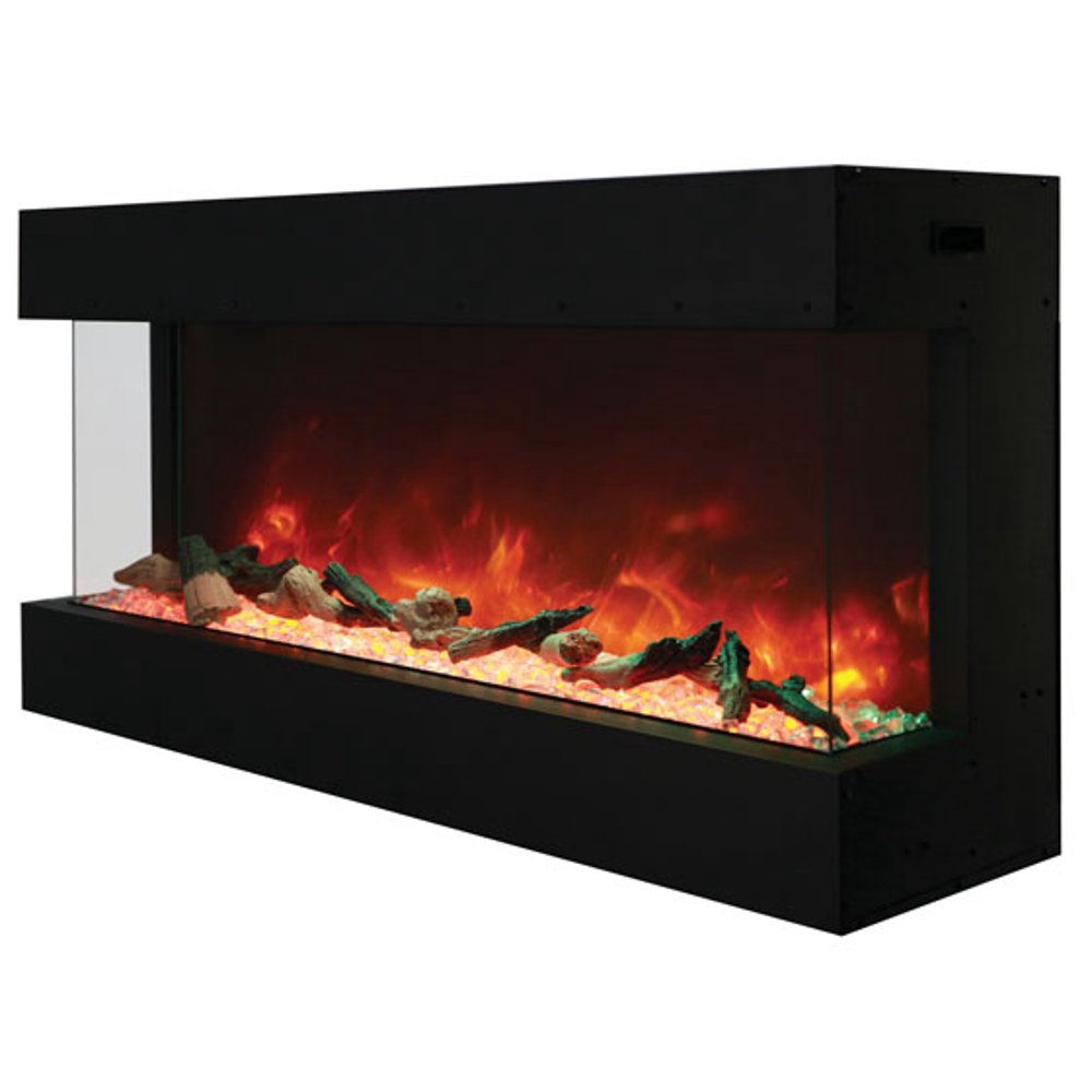 50" 3 sided glass electric fireplace Builtin only
