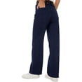 thumbnail image 5 of Pantalones vaqueros de pierna ancha para mujer, cintura alta, holgados, pierna recta, elásticos, casuales, pantalones de mezclilla para mujer, azul-16, 5 of 5
