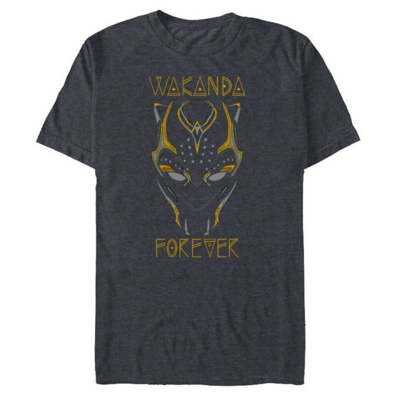Marvel Black Panther: Wakanda Forever New Panther’s Mask - Short Sleeve Blended T-Shirt for Adults - Customized-Navy Heather
