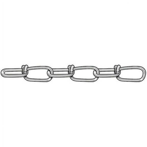 ZoroSelect Chain, Dbl, Zinc, Sz #3, 90 Lb Load, 100 Ft
