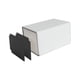 thumbnail image 4 of Caja para baraja de cartas shamjiam tarjetero de cuero PU con bandeja para dados blanco, 4 of 8