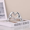 thumbnail image 6 of CATPAN Silver Heart Hand Decorative Sculpture, Room Home Decor Aesthetics for Office, Living Room, Coffee Table, Dining Table, Center Entrance, entryway, TV Stand, Tabletop Decorations., 6 of 14