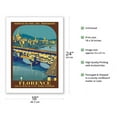 thumbnail image 2 of Florence Italy - FIRENZE Ponte Vecchio - Paris-Lyon-Méditerranée (PLM) River Arno - Vintage Travel Poster by Roger Broders c.1921 - Bamboo Fine Art 290gsm Paper Print (Unframed) 18x24in, 2 of 4