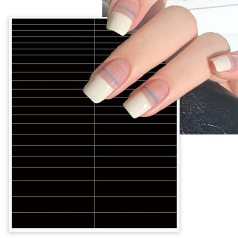  SILPECWEE 4320 Pieces 90 Sheets French Tip Nail Guides Nail  Stencils French Manicure Strips Crescent Nail Design Nail Art Stencils  Self-Adhesive Nail Stickers Nail Art Accessories : Beauty & Personal Care