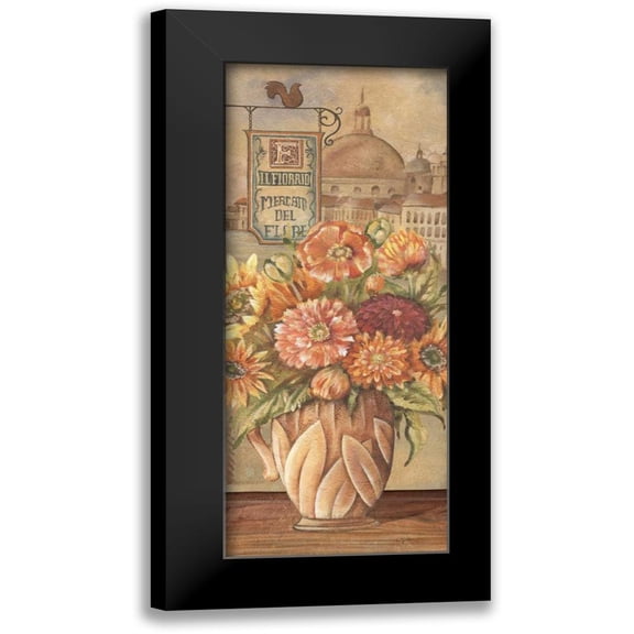 Audrey, Charlene 8x14 Black Modern Framed Museum Art Print Titled - Bouquet from Italy