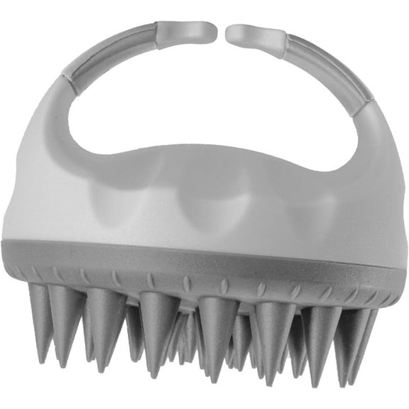 Hair Scalp Massager, Manual Head Scalp, Massage Brush, wet and dry Hair Cleaning Brush, Soft Pins Head Scrubber, Hair Care Shampoo Brush for Hotel, Gray