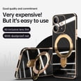 thumbnail image 6 of Cowithday Mag-Stand Designed for iPhone 12 Case with Camera Lens Protector, [All-in-1] [Compatible with MagSafe] Ring Kickstand Plated TPU Luxury Phone Case Cover for iPhone 12 6.1 inch, Gray, 6 of 10