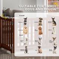 thumbnail image 4 of PawHut Foldable Dog Gate with Door, 4 Panels Pet Gate, Brown, 4 of 10